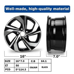 New 16×7 OE Aluminum Alloy Wheel Rim Honda Accord 2016-2017 Set 4