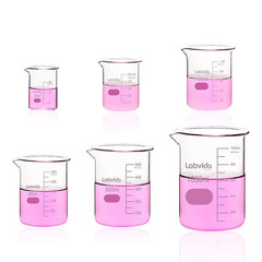 Upgrated 6 Size Low Form Glass Beaker Set, 25Ml 50Ml 100Ml 250Ml 500Ml 1000Ml, 3