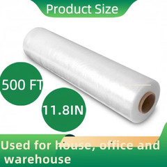 Stretch Wrap Film Heavy Duty 11.8 Inch Wide 500Ft Shrink Wrap Roll Self Adhering
