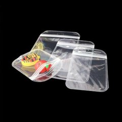 100/200 Clear Waterproof Polypropylene Plastic Zip Seal Bags for Jewelry Storage