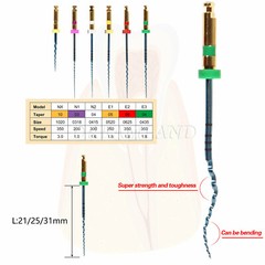 6Pcs SANDENT Dental Endo Files Root Canal Endodontic NITI Rotary File 21/25/31MM