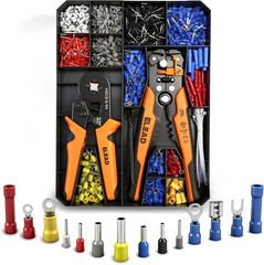 1188-Piece Ferrule Crimping & Stripping Tool Kit, AWG 23-7 0.25-10 mm² Ferrul…