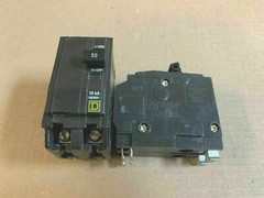 Square D QO QO250 2 Pole 50 Amp 240V Yellow Logo Circuit Breaker