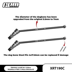 Carbon Steel F/R Driveshaft For TRAXXAS 1/6 XRT 8S X-Maxx #7895 WideMaxx #cv