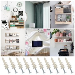 104 Pcs Wall Sheetrock Anchors And Screws Drywall Drilling Hanging And Mounting