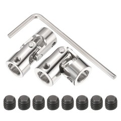 2Pcs 8mm to 8mm ID Steering Universal Joint Shaft Coupling for Model Car Ship