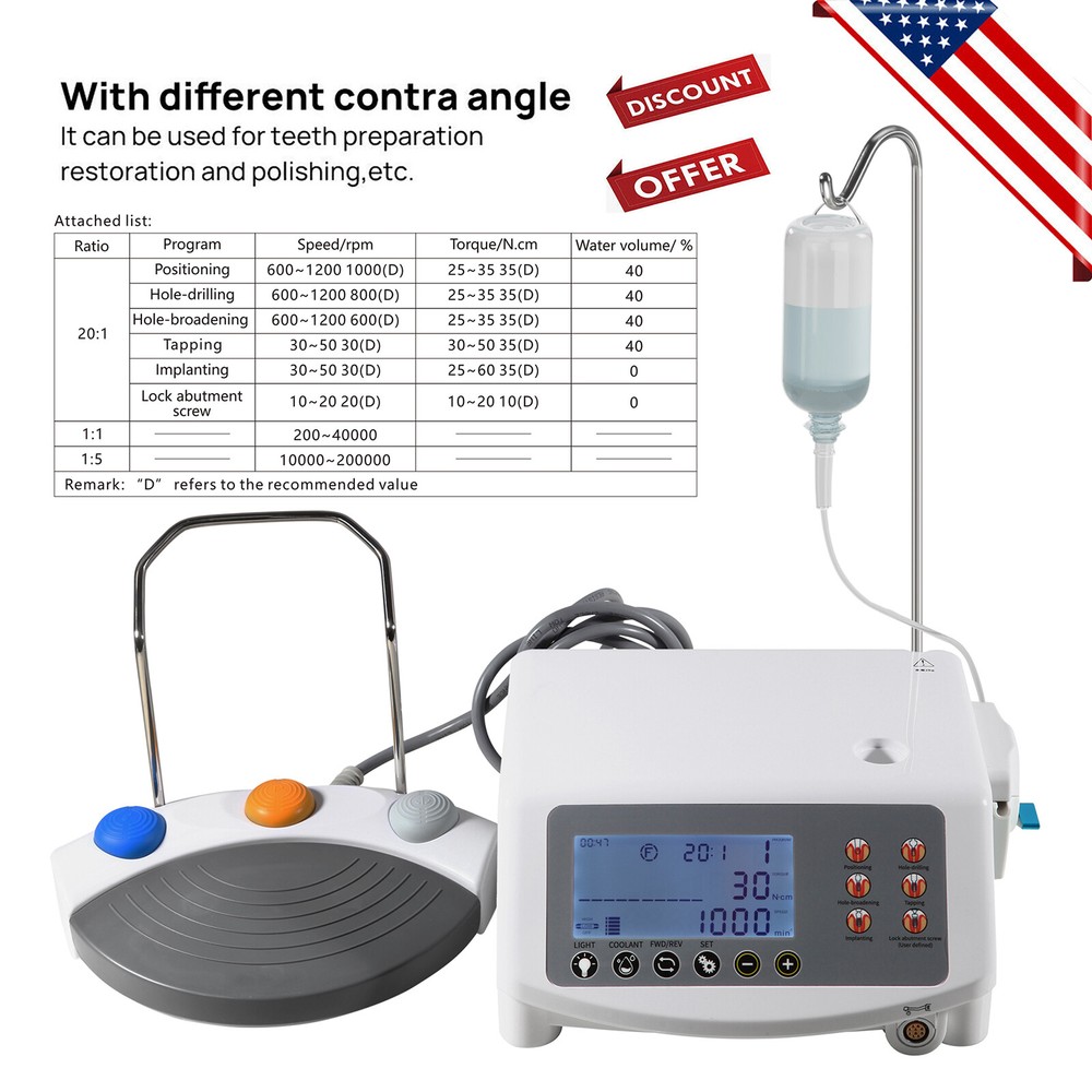 Brushless Electric Implant Motor Dental Implant System Surgical 60N/cm Torque