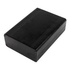 Black Aluminum Project Box Electronic Enclosure Case 124mmx88mmx38mm