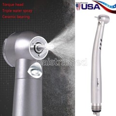 Dental Fiber Optic LED E-generator High Speed Handpiece Turbine 4 Holes AZDENT