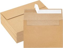 450 Invitation Envelopes Brown Kraft A7 5.25″ x 7.25 for 5×7 Photo Wedding Card