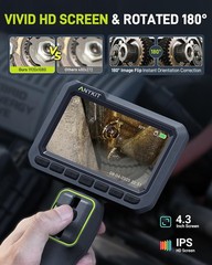 5.5mm Endoscope Borescope Inspection Camera Two-Way Articulating 4.3″ IPS Screen