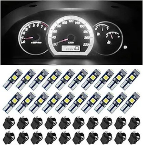 3030-3SMD LED Bulb for Car Dashboard Instrument Cluster Panel Gau Color: White
