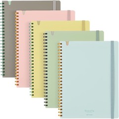 Sooofa Soft Ring Notebook, 0.2 inch (4 mm) Grid Ruled, 80 Sheets, A5