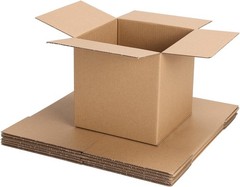 Pack of 6 Corrugated Packing Boxes 6x6x6 Inches – Lightweight & Reliable