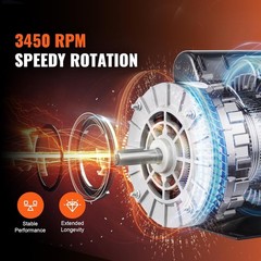 VEVOR 5HP SPL Air Compressor Electric Motor, 230V 17.6Amps, 56 Frame 3450RPM, 5/