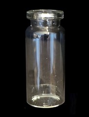 100pcs-10ml Clear Vials+20mm Black capsGlass Bottles HPLC Beveled Edge Crimp Top