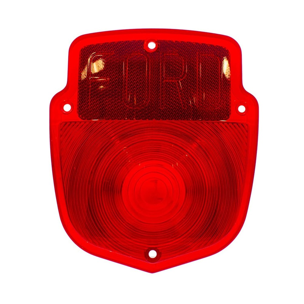 United Pacific F535601 Red Tail Light Lens with Ford Script for 1953-56 Ford …