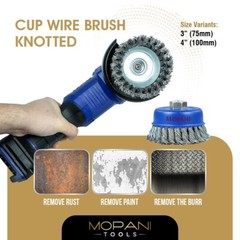 4 Inch Wheel Cup Brush (4″ Twisted/Knotted) For 5/8″-11 Angle Grinders – 6 Pcs