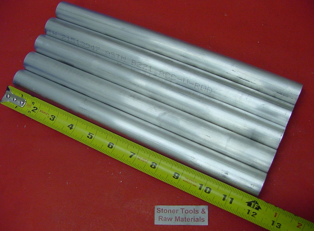 5 Pieces of 1″ 6061 T6511 ALUMINUM SOLID ROUND ROD 12″ LONG NEW Lathe Bar Stock