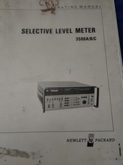 HEWLETT PACKARD SELECTIVE LEVEL METER 3586A/B/C SERVICE SHOP REPAIR GUIDE MANUAL
