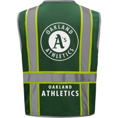 ⚾🚧🦺OAKLAND A’S WORK SAFETY VEST GREEN PPE W/REFLECTIVE LOGO SIZE M/L/XL/2-4XL