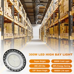 300W UFO Led High Bay Light Industrial Commercial Factory Warehouse Shop Light