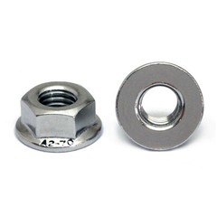 M4-0.70 Metric Stainless Steel Hex Flange Nuts, DIN 6923 A2-70 / 18-8 Grade