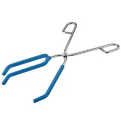 Lab Beaker Tongs 3 Prongs Stainless Steel 11.81-inch Opens up to 190mm Blue 2Pcs