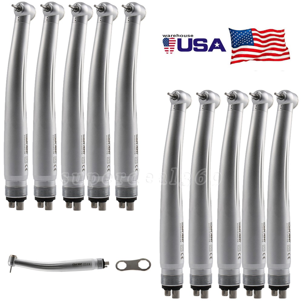 USPS! SANDENT Dental High Speed Handpiece Push Button Standard Head 4H-M4 1-10*