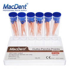 60/120pcs Dental Gutta Percha Points Full Taper 0.02/0.04/0.06 Size 15-40 45-80