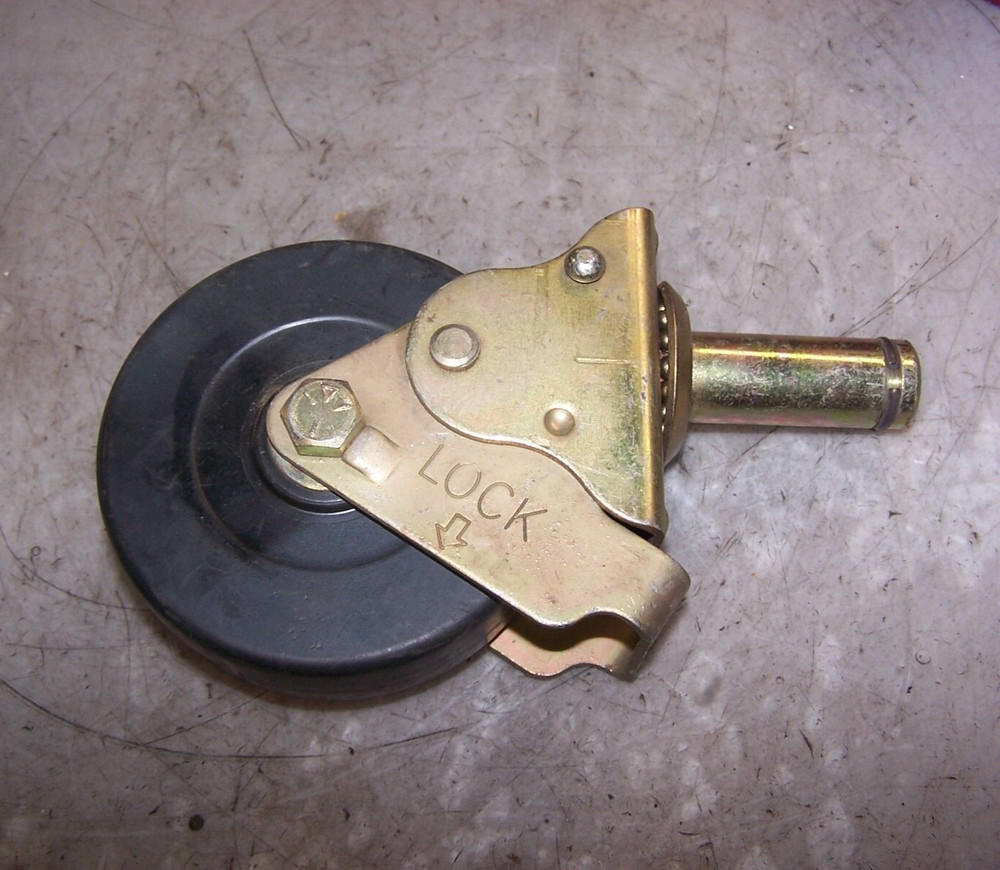 NEW STEM MOUNT LOCKING SWIVEL CASTER 5″ DIA WHEEL 1″ STEM DIA 2-5/8″ LONG 98S