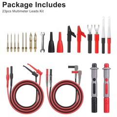 23 in 1 Multimeter Test Lead Kit Electrical Alligator for Meter Clip Probe