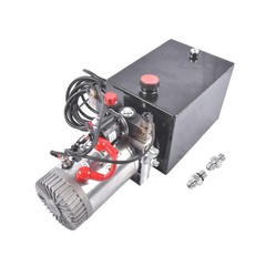 12V Double Acting Dump Trailer Hydraulic Pump 8 Quart Hydraulic Power Unit 1.6KW