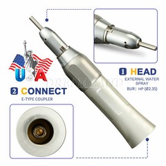 NSK Style Dental Slow Low Speed Straight Nosecone Air Motor Handpiece 4-Hole Kit