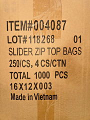 16x12x3 MIL Slider Zip Bags Heavy Duty FDA Food Safe Poly 2 GALLON LAD 4087