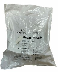Oxy Mask OM-1125-8 with Standard Connector Oxygen Mask 25Ct Factory Sealed