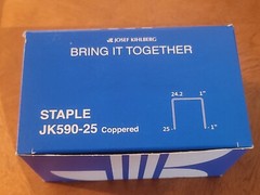 Josef Kihlberg Staples Jk590-25 Coppered Box Of 2800 New made in sweden