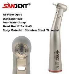 SANDENT Dental 1:1 /1:5 / 20:1 LED Optic Contra Angle Handpiece fit E-Type Motor
