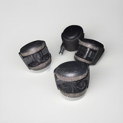Set of 4 Black Swivel Stem-Mount Caster Wheels, MPN Does Not Apply