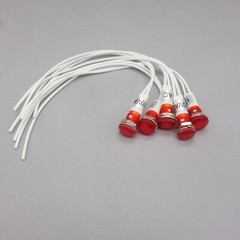 10Pcs 120V AC 10mm RED Panel Mounting LED Indication Signal Pilot Lights