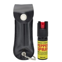 Combo Gift Set Stun Gun Flashlight + Pepper Spray Black Case Self Defense Set