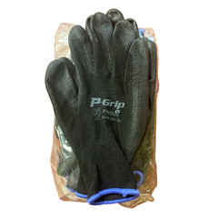 P-Grip Ultra-Thin Black Work Gloves Polyurethane Palm Coated Nylon Shell 24 Pair