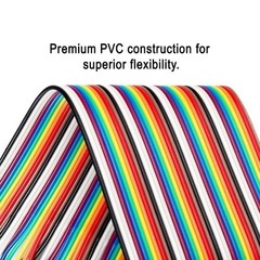 Multicolored Breadboard Jumper Wire Dupont Wire 40pin3 M F Size: 15 cm(5.9 in)