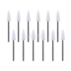 Dental Mounted White Polishing Stones Flame shape FG bur Arkansas Stone Points
