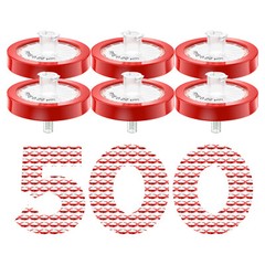 500PCS Lab PTFE Membrane Syringe Filter 0.22 m 25mm Hydrophobic High Purity HPLC