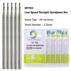 WAVE Dental Latch Carbide Burs Round RA Slow Speed Straight Handpiece Bur 44.5mm