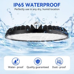 2 Pcs UFO Led High Bay Light 200W Industrial Commercial Warehouse Garage Light