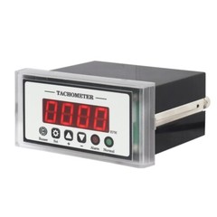 AC 110V Digital LED Tachometer RPM Monitor Over/Under Speed Alarm Hall Sensor