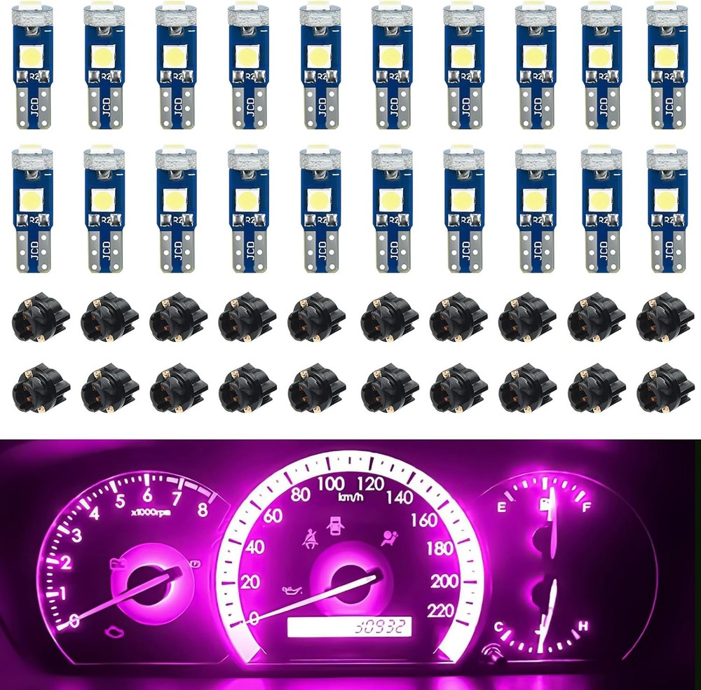 20PCS 3030-3SMD Super Bright LED Replacement Lights for Car Color: pink purple