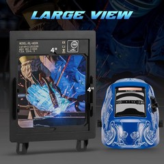 1/30,000s Auto Darkening Welding Helmet 4″X4″ Screen 4 Arc Sensors Shade 2.8/5-9
